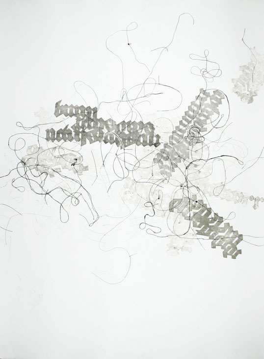 Cloud #3, 2006, collagraphic monoprint, 22 x 30 inches / 56 x
		  76 cm
