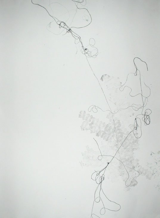 Cloud #4, 2006, collagraphic monoprint, 22 x 30 inches / 56 x
	    76 cm