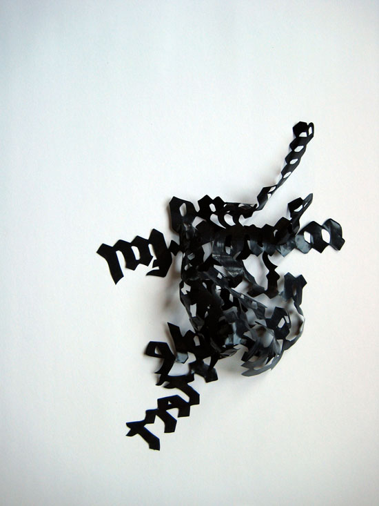 Detail from accompanying brochure/poster, 2007, photograph of Untitled,
		  2007, hand-cut polyethylene, 10 x 16 inches / 25 x 40 cm.