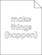 a participatory project by Christine Wong Yap featuring artist-created activity sheets to make things or make things happen