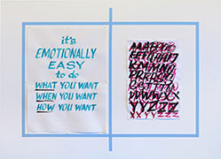 it's emotionally easy to do what you want, when you want, how you want. —elizabeth travelslight. brush-stroke specimen sheet