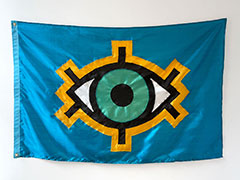 photo of a flag based on the design in the previous image