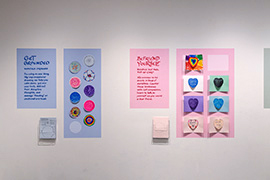 view of activities on wall, with sample activities, instructions, and handouts.